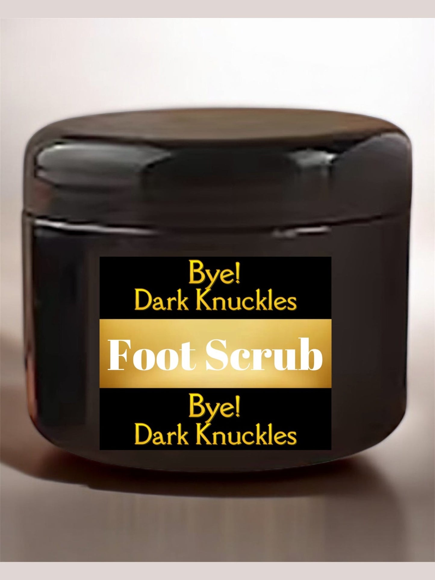 SLB Market Dark Foot Exfoliant in a sleek black container for smooth and soft feet