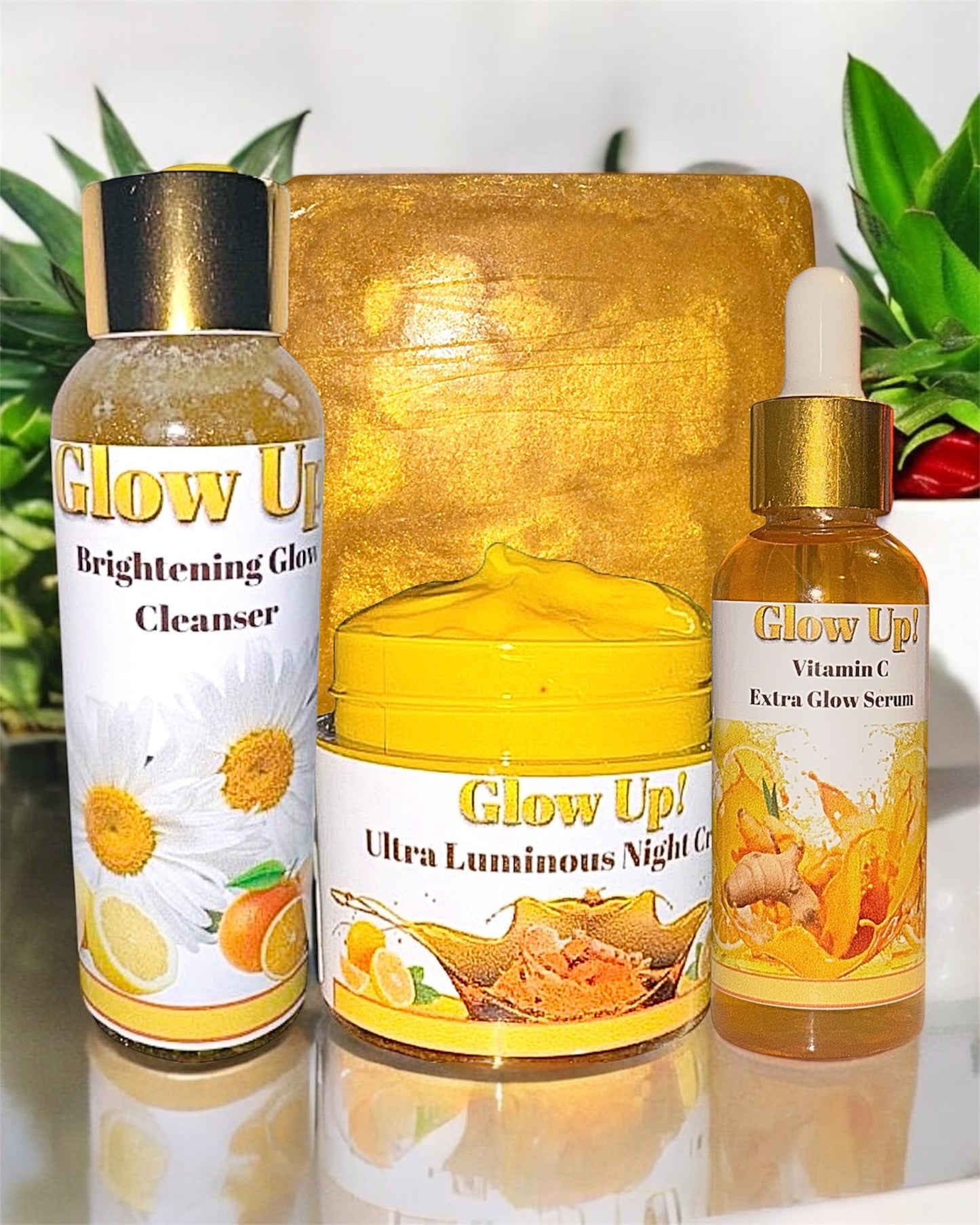 Radiance Revival Kit featuring Brightening Glow Cleanser, Ultra Luminous Night Cream, and Vitamin C Extra Glow Serum
