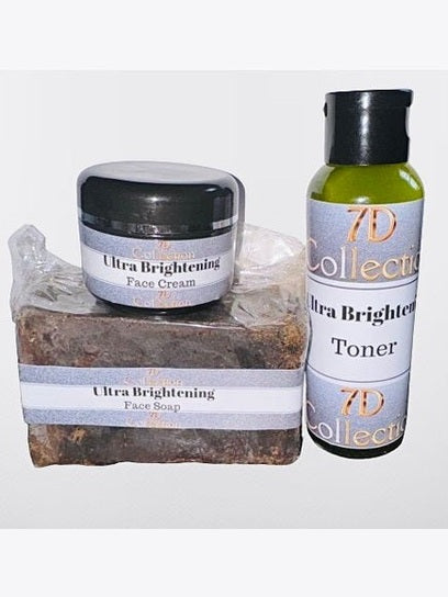 SLB Market Ultra Brightening Face Set including face soap, toner, and cream for radiant skin