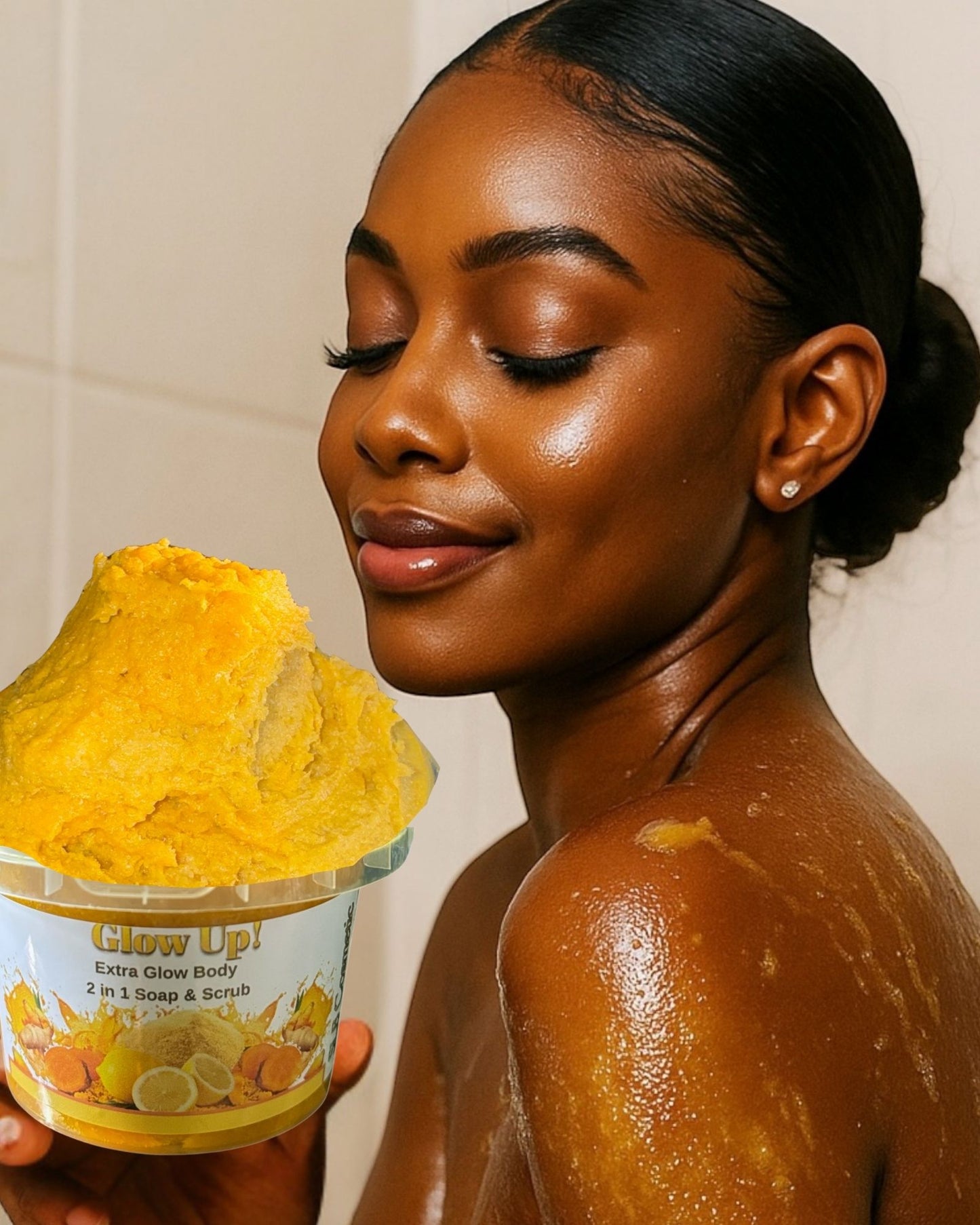 SLB Market Extra Glow Body 2 in 1 Soap & Scrub for Radiant Skin
