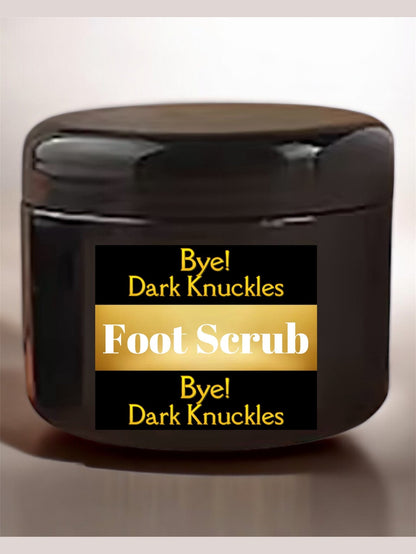SLB Market Dark Foot Exfoliant in a sleek black container for smooth and soft feet