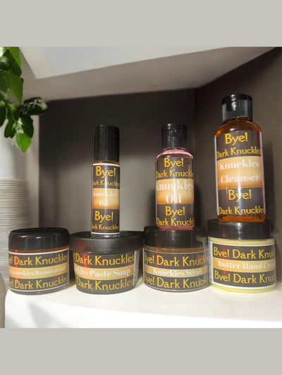 SLB Market Dark Knuckles Treatment Kit with Cleanser, Oil, Paste, and Hand Cream for Skin Care