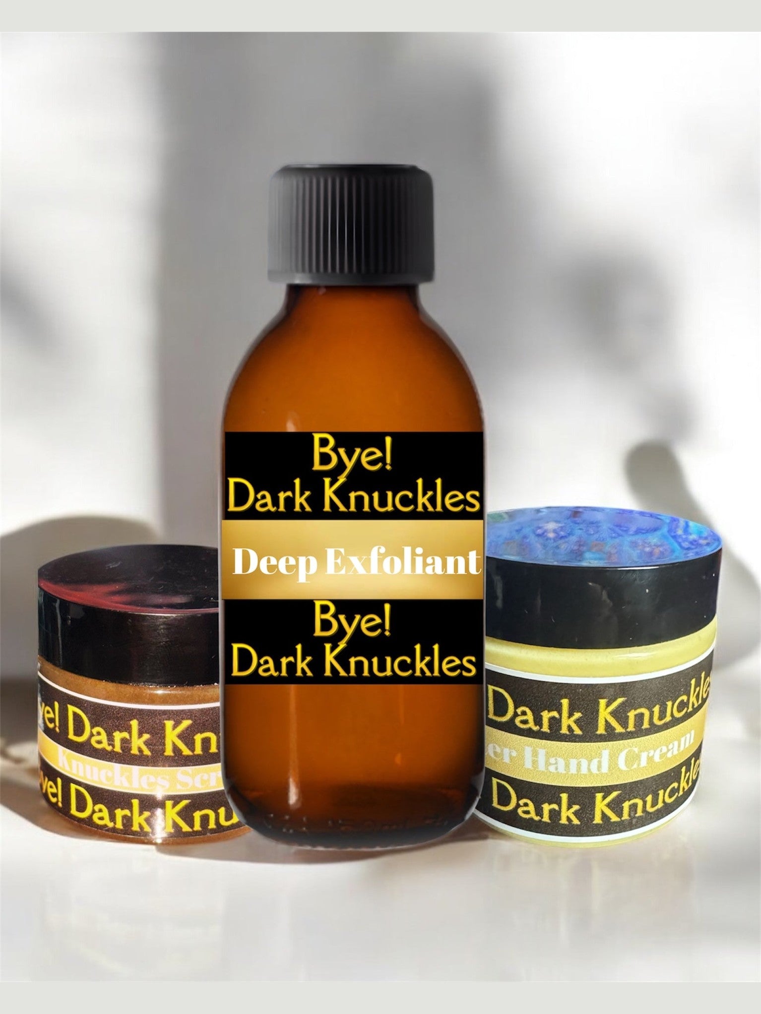 Dark Knuckles Exfoliant Set featuring Deep Exfoliant and hand cream for nourishing skin care