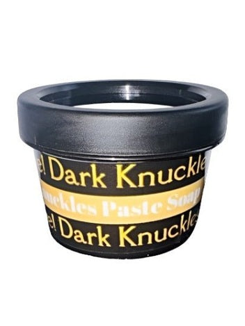 SLB Market Dark Knuckles Treatment Soap in a black container for skin brightening