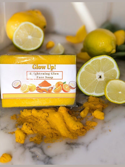 SLB Market brightening face soap with turmeric and citrus for radiant skin care