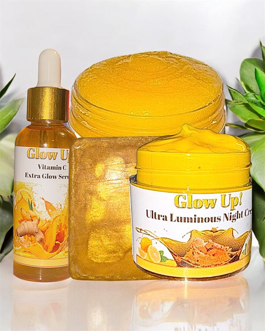Glow Up Dark Spot Correcting Kit featuring Vitamin C Serum and Ultra Luminous Night Cream