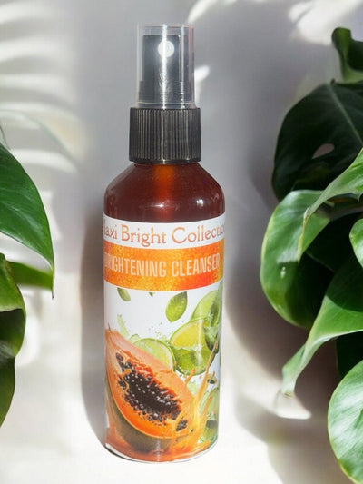 SLB Market Papaya Extract Brightening Cleanser in spray bottle with vibrant fruit design