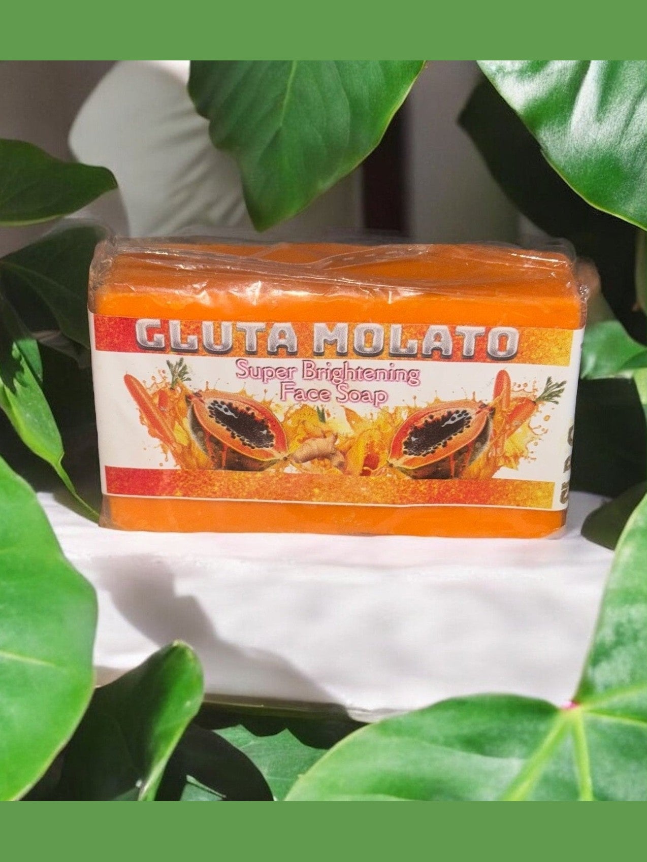 Gluta Molato Super Brightening Face Soap in Bright Orange for the Maxi Brightening Skincare Kit