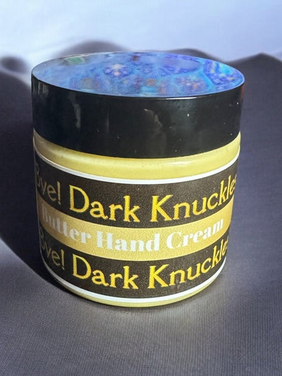Brightening hand cream from SLB Market in a yellow jar designed to nourish and hydrate dry hands